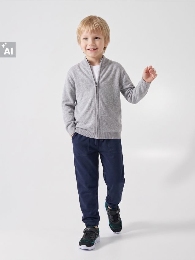 Sinsay - Pantaloni de trening loose jogger - bleumarin