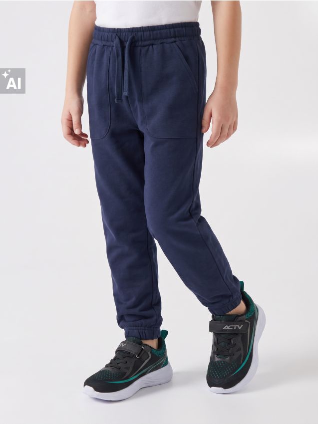 Sinsay - Pantaloni de trening loose jogger - bleumarin