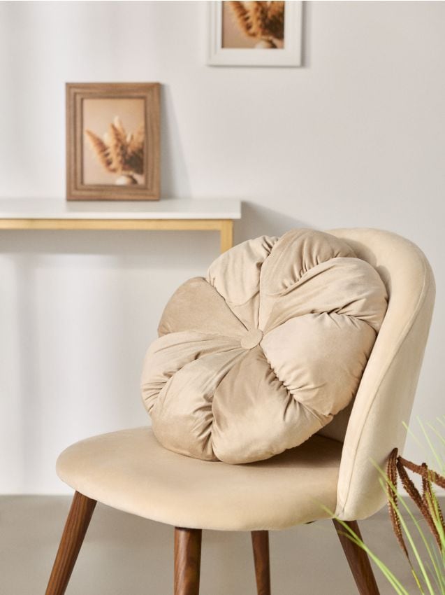 Sinsay - Pernă decorativă rotundă matlasată - bej