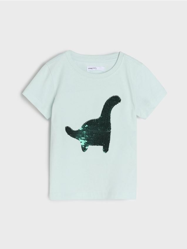 Sinsay - Tričko s motívom dinosaura - vodová
