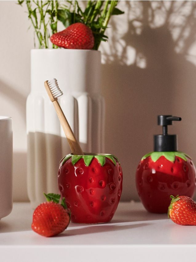 Sinsay - Pahar pentru periuțe de dinți - roșu