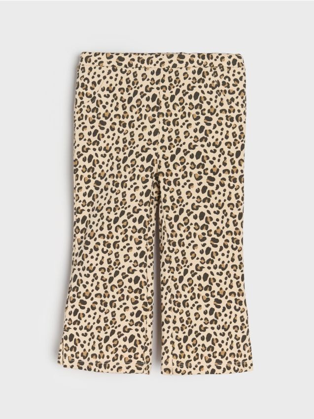 Sinsay - Pantaloni mai groși cu imprimeu leopard - nude