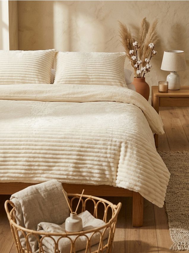 Sinsay - Lenjerie de pat, 200 × 220 cm - crem