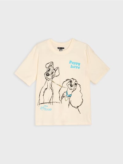 Puuvillane t-särk pildiga Lady and the Tramp