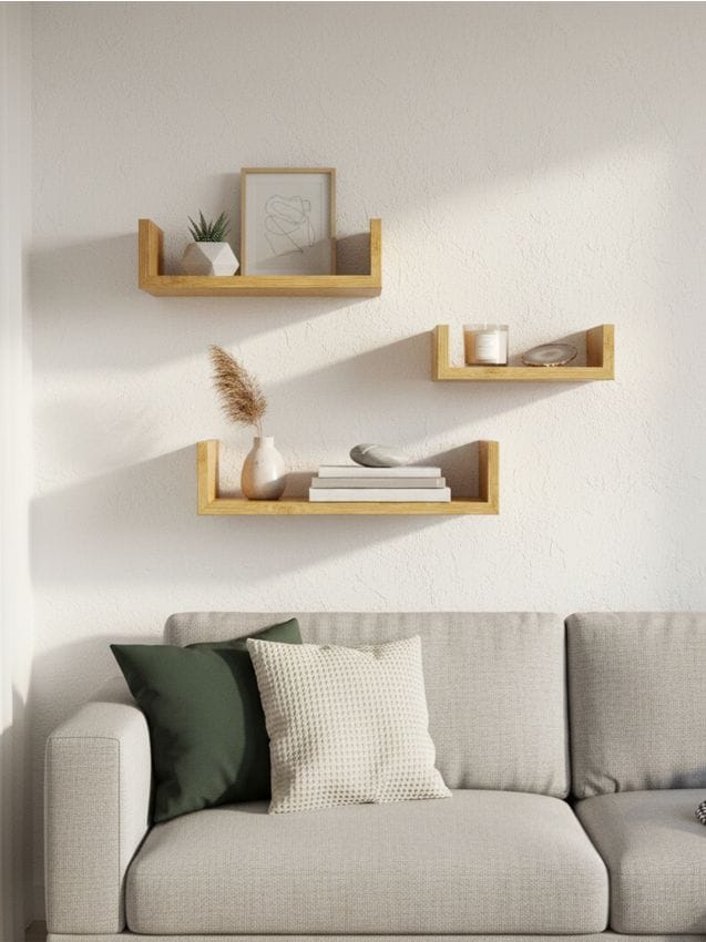 Sinsay - Set de rafturi de perete 3 pack - bej