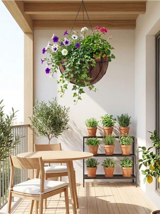 Sinsay - Ghiveci de grădină suspendat din metal cu inserție din plută - negru