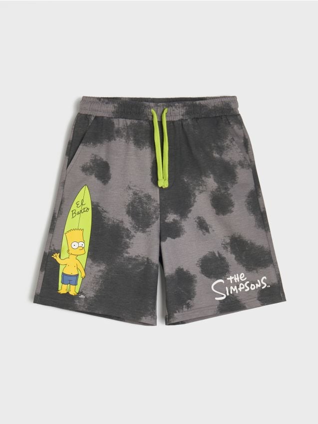 Sinsay - Șorturi largi cu imprimeu The Simpsons - multicolor