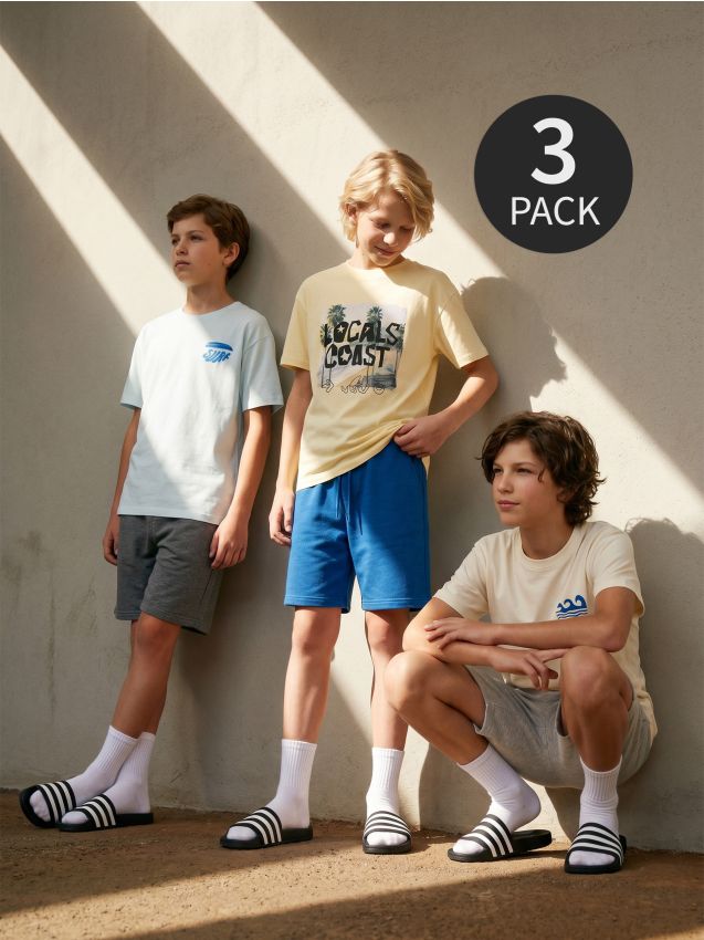 Sinsay - Pantaloni sport scurți 3 pack - multicolor