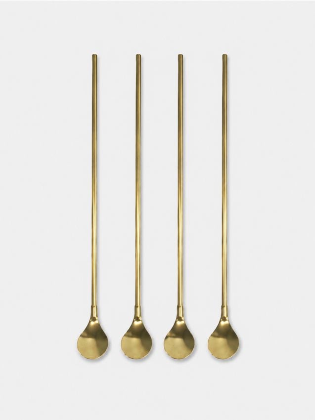 Sinsay - Set de lingurițe pentru cocktailuri 4 pack - auriu