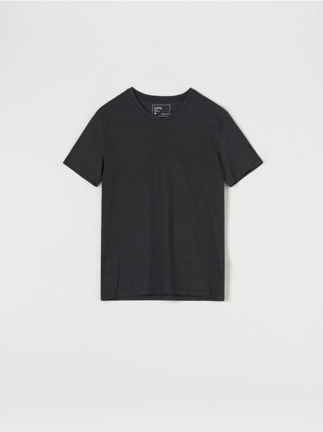 Sinsay - Tricou cu mânecă scurtă - gri-închis