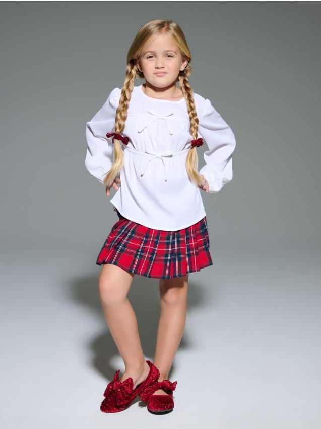 Sinsay - Blúzka s pufovanými rukávmi - biela