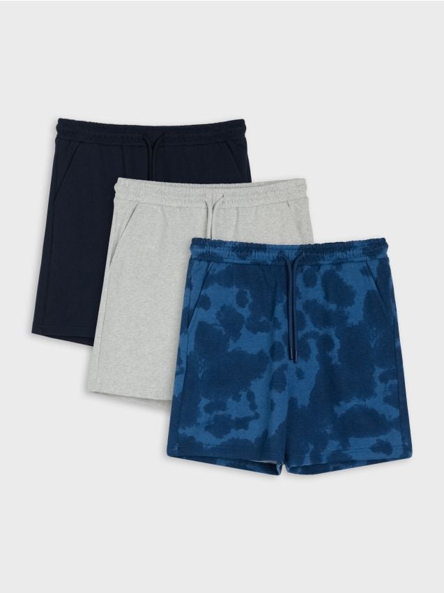 Sinsay - Pantaloni scurți de trening, din material majoritar bumbac 3 pack - multicolor