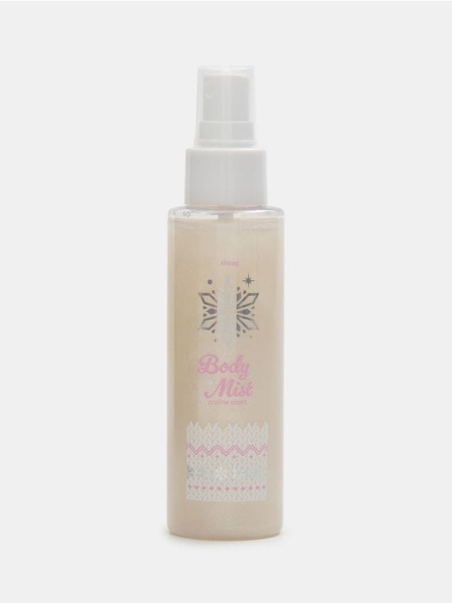 Sinsay - Spray parfumat pentru corp cu particule argintii - alb