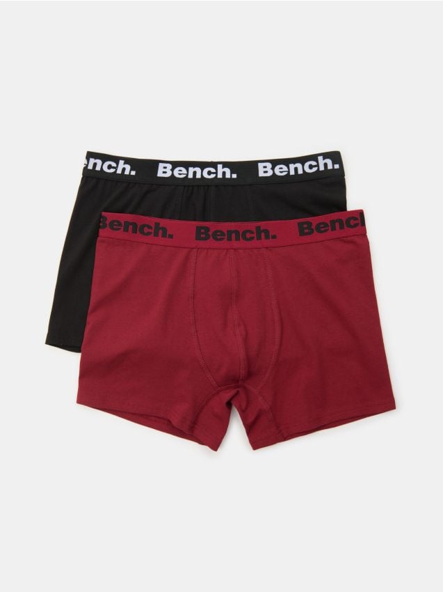 Sinsay - Boxeri din bumbac cu inscripție Bench 2 pack - negru