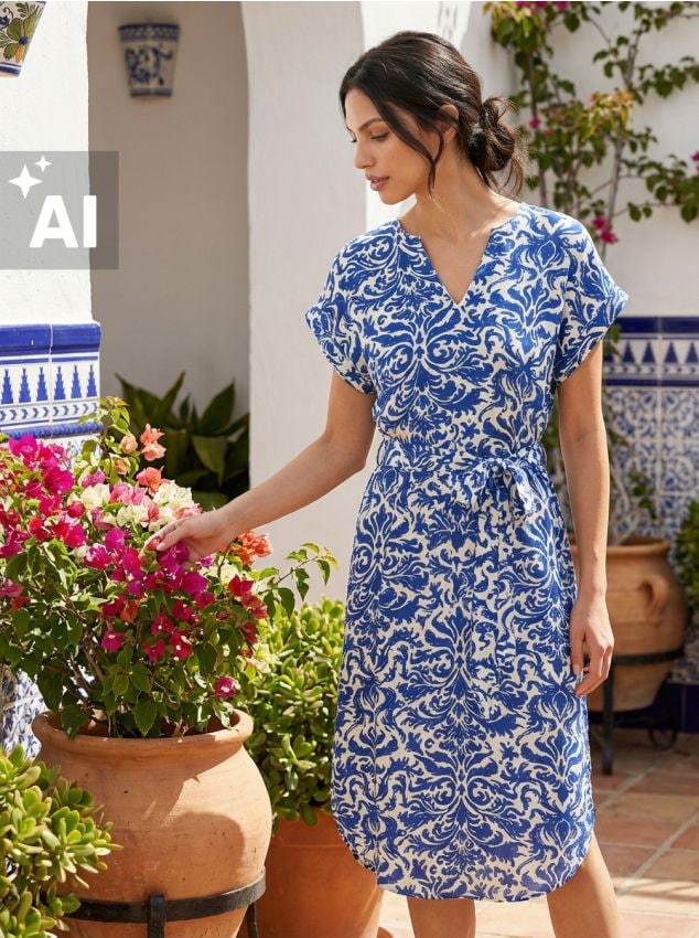 Sinsay - Rochie midi din viscoză cu mâneci kimono - bleumarin