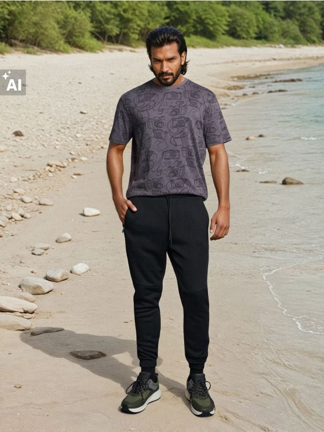 Sinsay - Pantaloni jogger - negru
