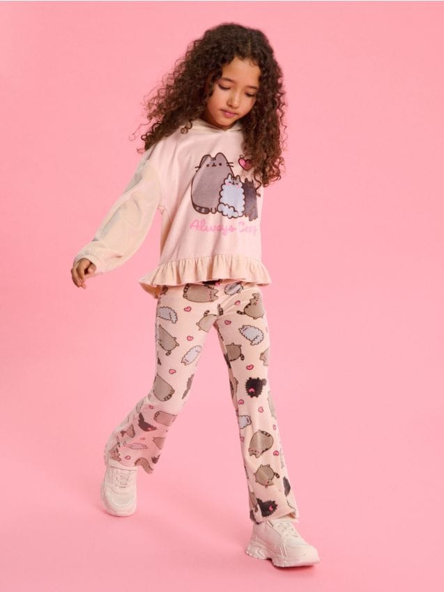 Sinsay - Velúrová sada Pusheen the Cat - béžová