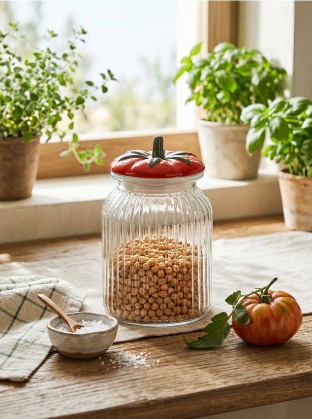 Sinsay - Recipient pentru alimente cu capac decorativ - roșu