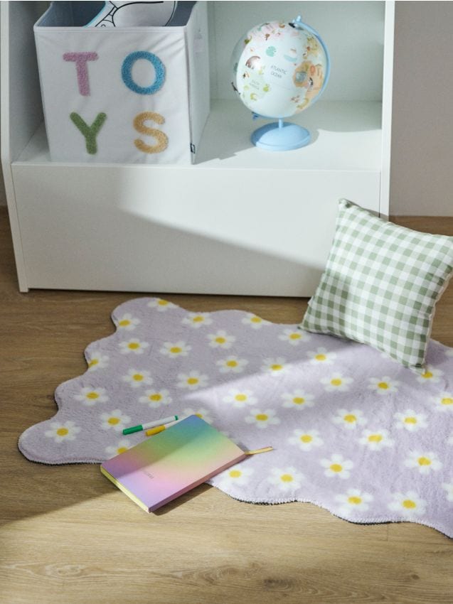 Sinsay - Covor cu motiv floral - roz-pastel