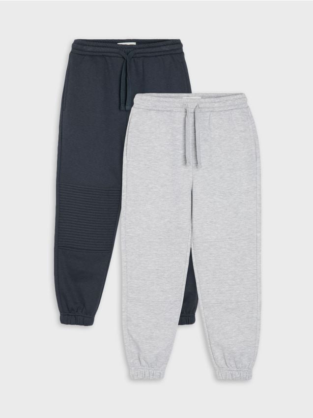 Sinsay - Set de 2 pantaloni de trening jogger loose - gri deschis