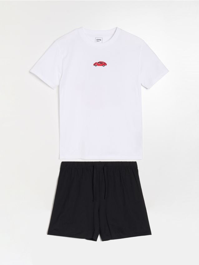 Zweiteiliges Pyjama-Set mit Druck - SINSAY