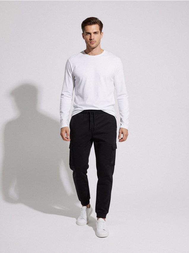 Sinsay - Cargo tepláky - čierna