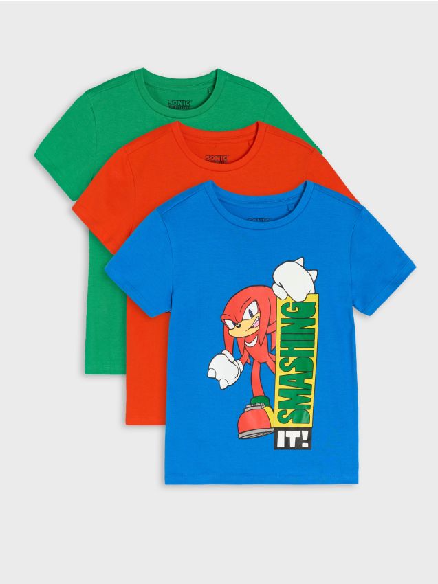Sinsay - Set de 3 tricouri Sonic the Hedgehog - multicolor