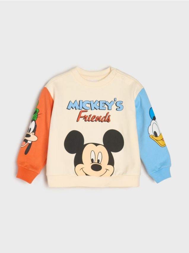 Sinsay - Hanorac crewneck Mickey Mouse - crem