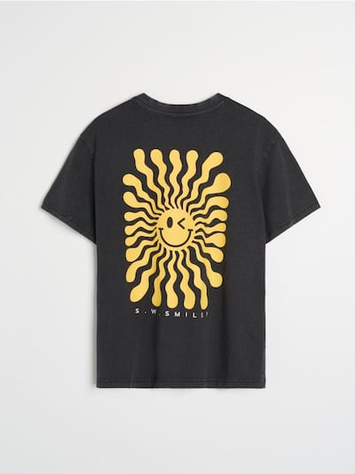 Bombažna majica s potiskom S.W. Smiley