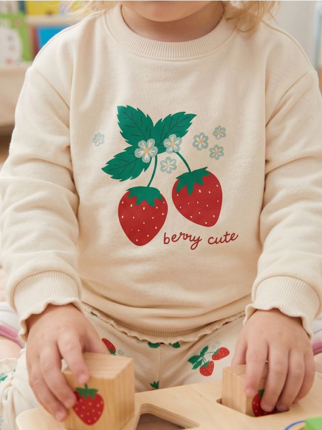 Sinsay - Hanorac cu guler rotund - crem