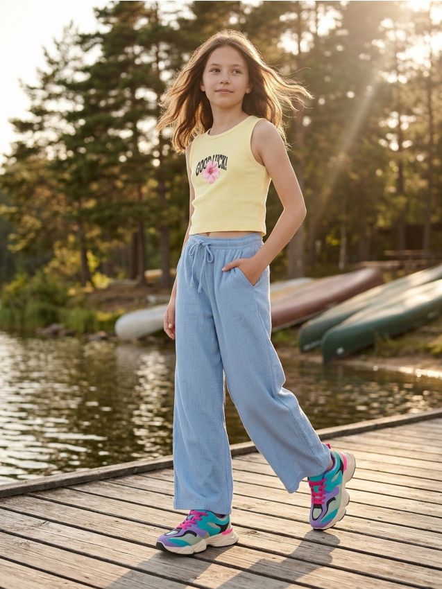 Sinsay - Tricou din bumbac cu imprimeu floral - galben