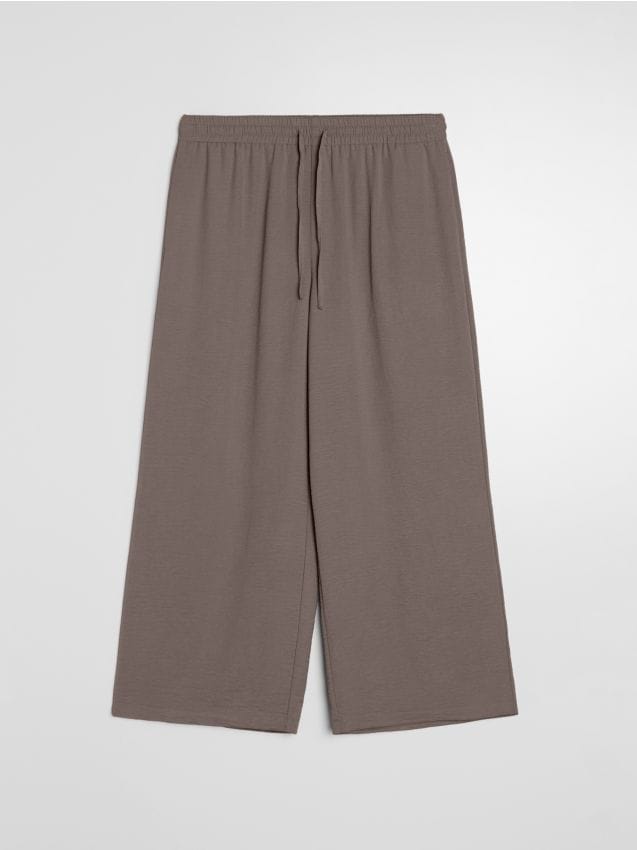 Sinsay - Pantaloni culotte cu buzunare - cafeniu