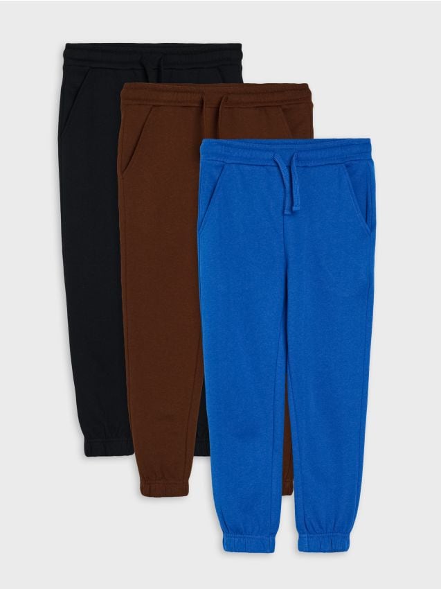 Sinsay - Set de 3 perechi de pantaloni sport jogger - maro