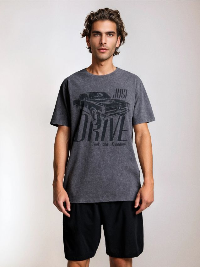 Sinsay - Piżama dwuczęściowa z nadrukiem - wielobarwny