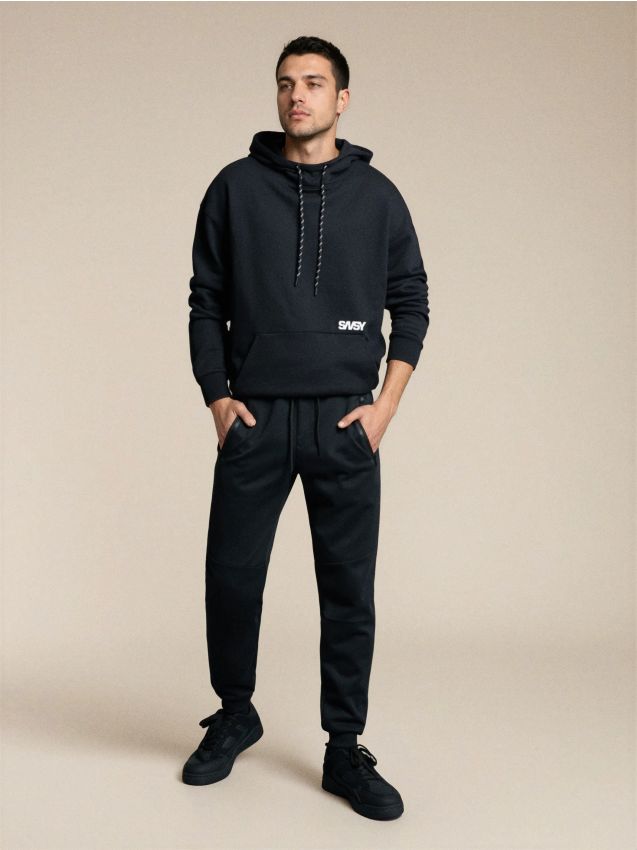 Sinsay - Pantaloni sport din frotte - negru