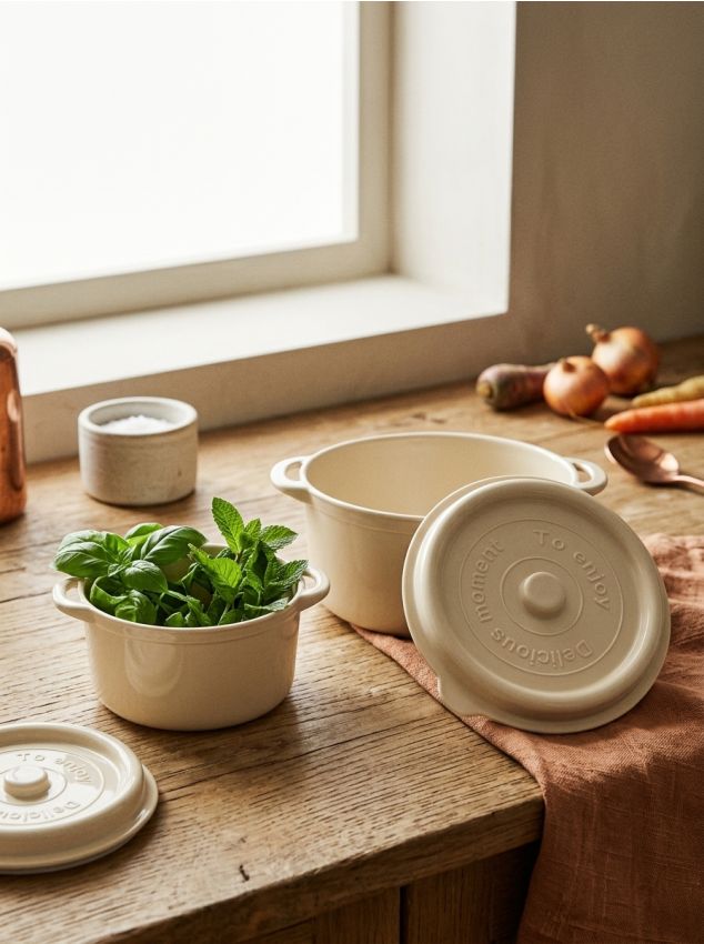 Sinsay - Set de 2 recipiente - crem