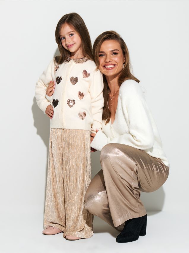 Sinsay - Súprava blúzky a nohavíc - zlatá