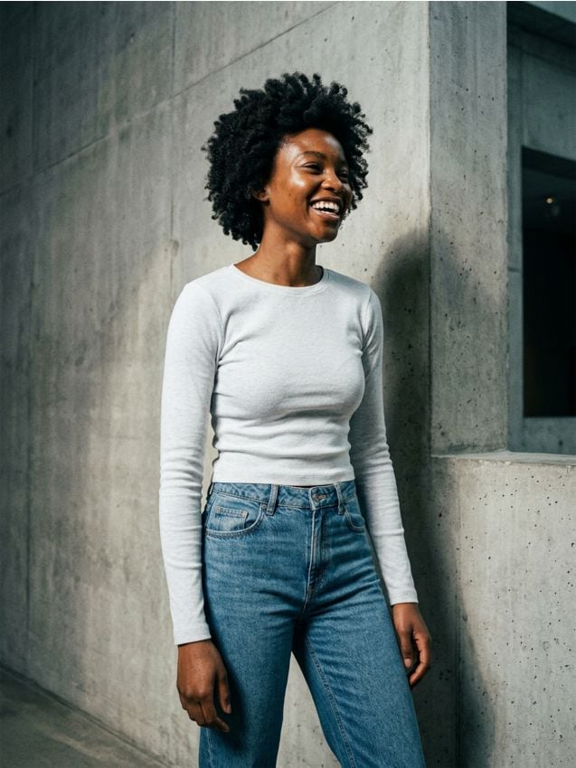 Sinsay - Tricou cu mânecă lungă basic - alb