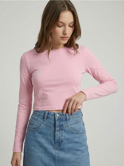 Βασικό μπλουζάκι με μακρύ μανίκι