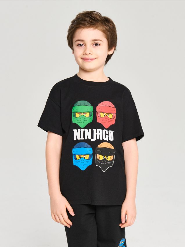 Sinsay - Tricou din bumbac cu imprimeu Ninjago - negru