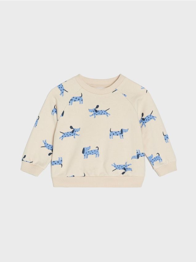 Sinsay - Hanorac cu guler rotund - nude