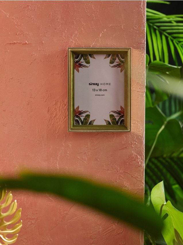 Sinsay - Ramă foto cu element din catifea - verde-maroniu