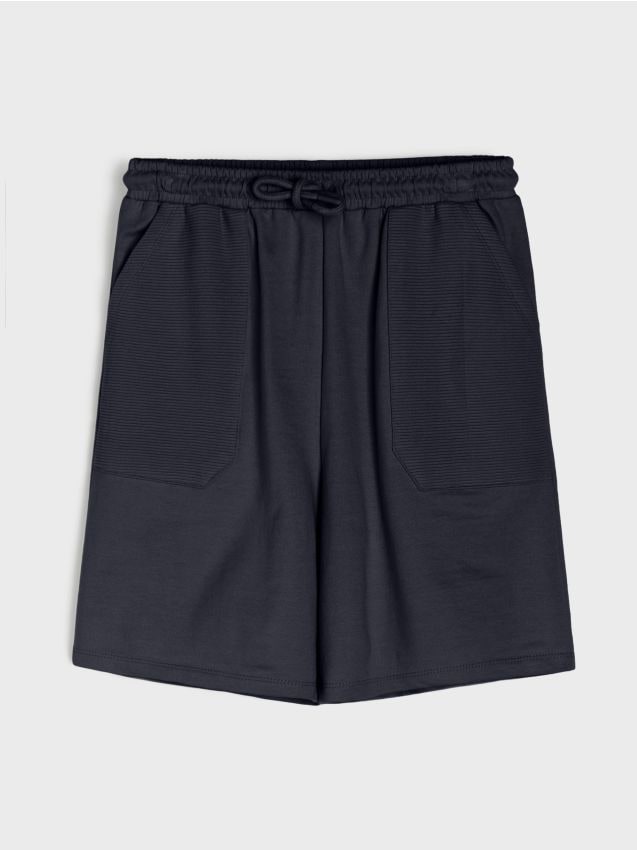 Sinsay - Szorty loose fit - granatowy