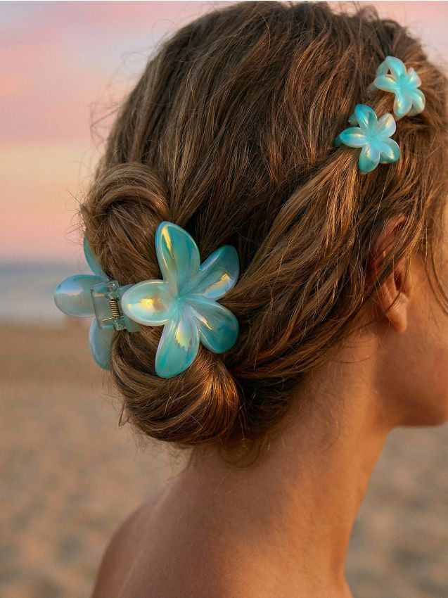 Sinsay - Set: clemă și agrafe de păr - light blue