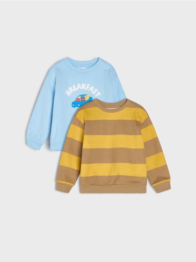 Sinsay - Set de 2 bluze sport - albastru-pal