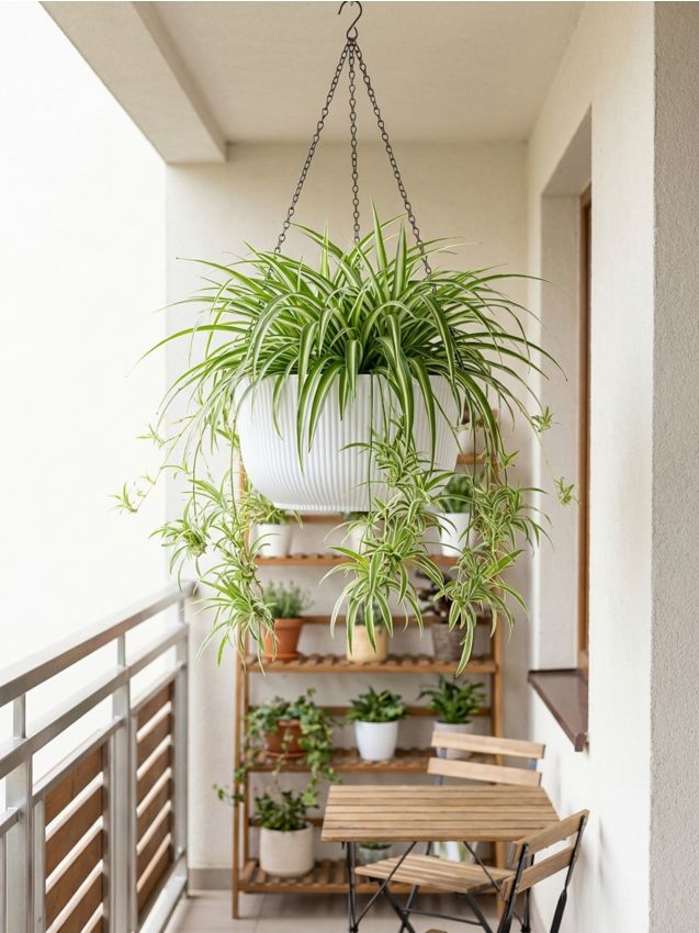 Sinsay - Ghiveci suspendat cu striații - alb