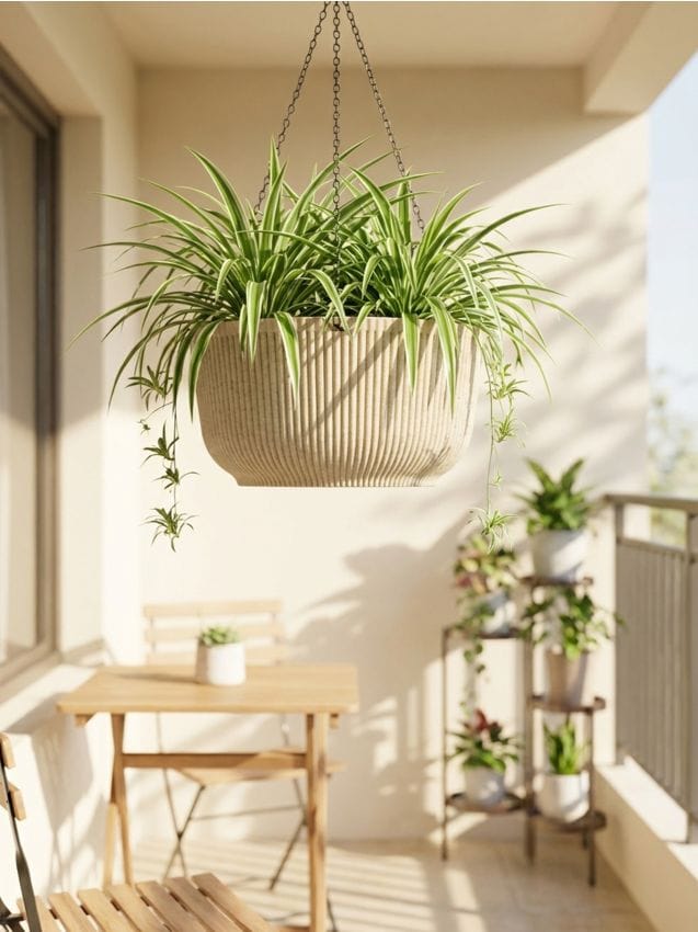 Sinsay - Ghiveci suspendat cu striații - bej