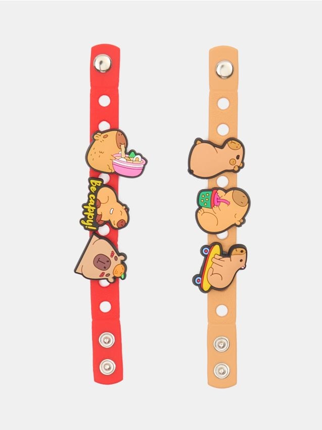 Sinsay - Pachet de 2 brățări decorative cu pandantive capibara - multicolor