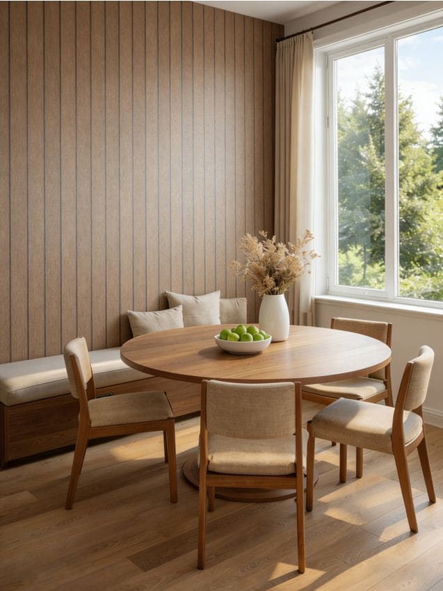 Sinsay - Tapet autoadeziv care imită lamele din lemn - maro