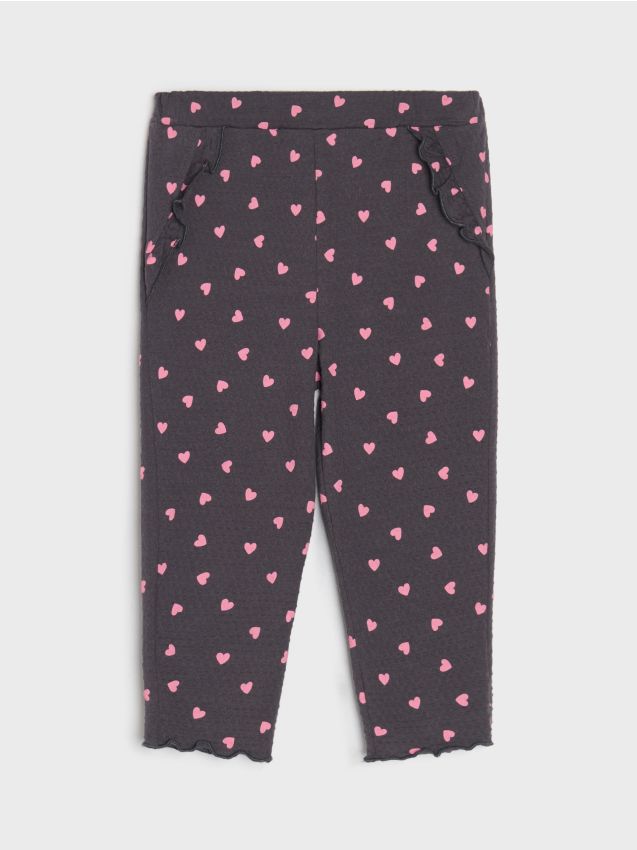 Sinsay - Pantaloni din jerseu structurat - negru-antracit